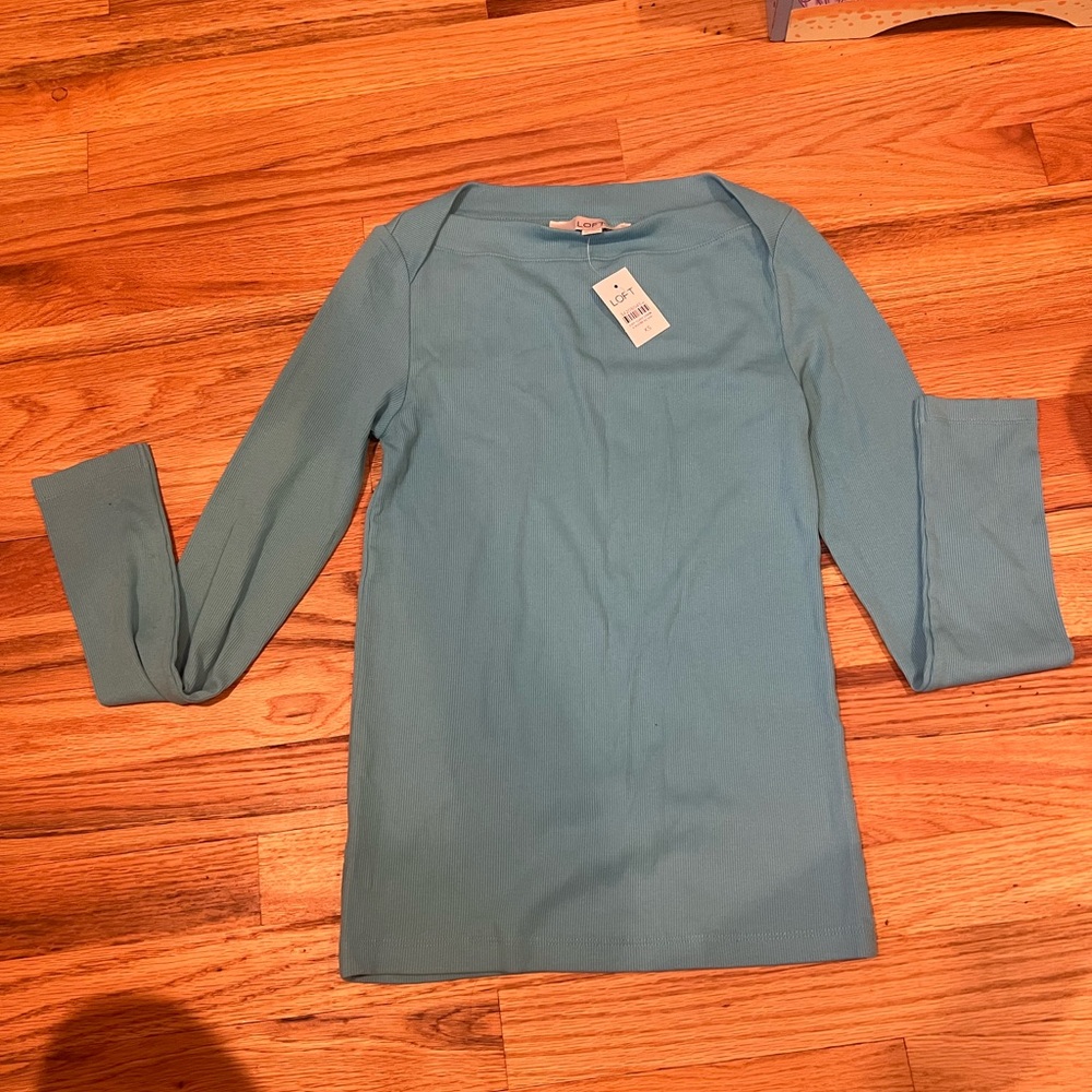 LOFT Teal Long Sleeve Top